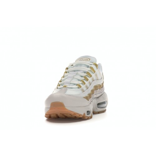 Кроссы Nike Air Max 95 Desert Sand Metallic Gold (W) - женская сетка размеров