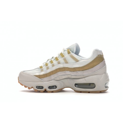 Кроссы Nike Air Max 95 Desert Sand Metallic Gold (W) - женская сетка размеров