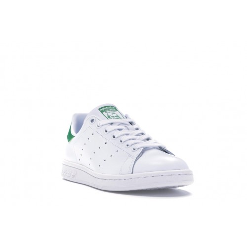 Кроссы adidas Stan Smith White Green (W) - женская сетка размеров