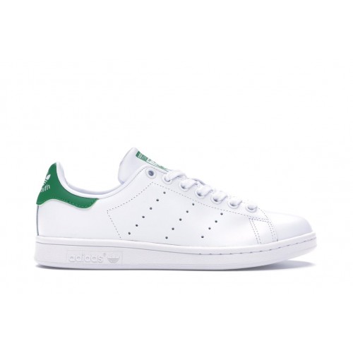 Кроссы adidas Stan Smith White Green (W) - женская сетка размеров