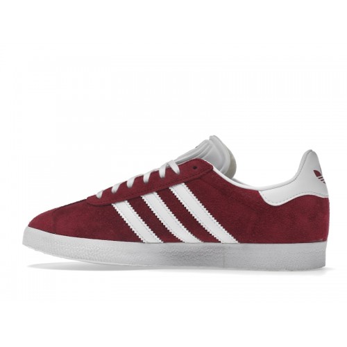 Кроссы adidas Gazelle Collegiate Burgundy White - мужская сетка размеров