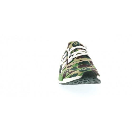 Кроссы adidas NMD R1 Bape Olive Camo - мужская сетка размеров