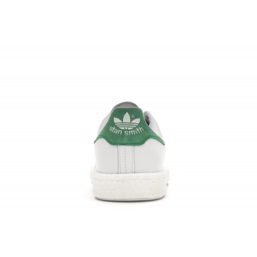 Кроссы adidas Stan Smith Boost White Green - мужская сетка размеров