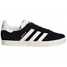 Подростковые кроссовки adidas Gazelle Core Black Cloud White Gold Metallic (GS)