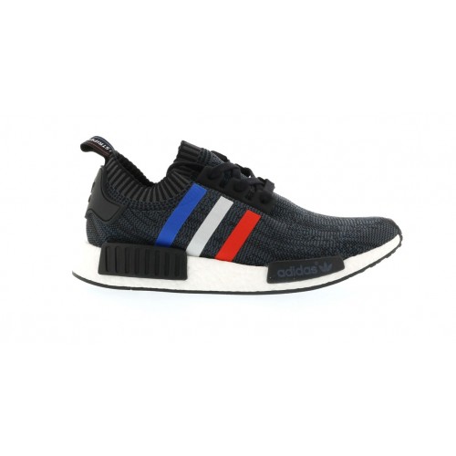 Кроссы adidas NMD R1 Tri Color Stripes Black - мужская сетка размеров