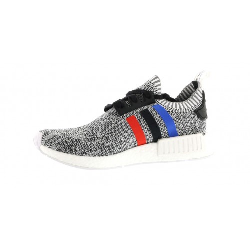 Кроссы adidas NMD R1 Tri Color Stripes White - мужская сетка размеров