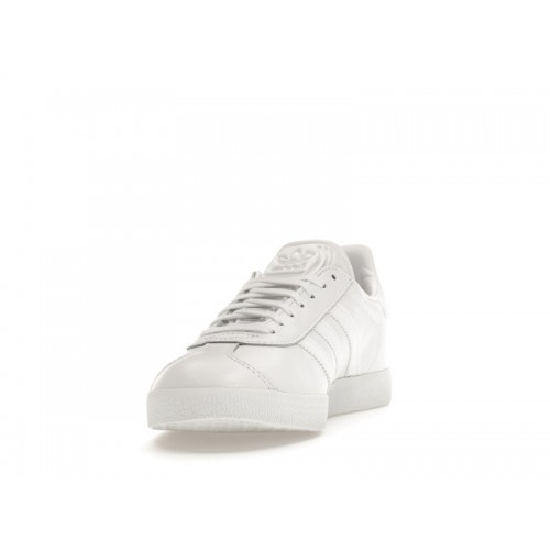 Кроссы adidas Gazelle White/White-Gold Metallic - мужская сетка размеров