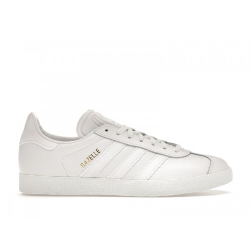 Кроссы adidas Gazelle White/White-Gold Metallic - мужская сетка размеров