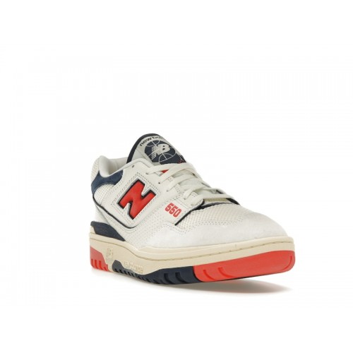 Кроссы New Balance 550 Sea Salt Pack Blast Red - мужская сетка размеров