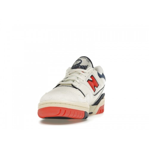 Кроссы New Balance 550 Sea Salt Pack Blast Red - мужская сетка размеров