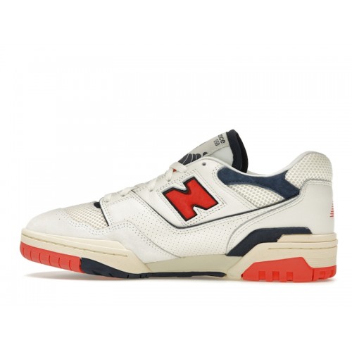 Кроссы New Balance 550 Sea Salt Pack Blast Red - мужская сетка размеров