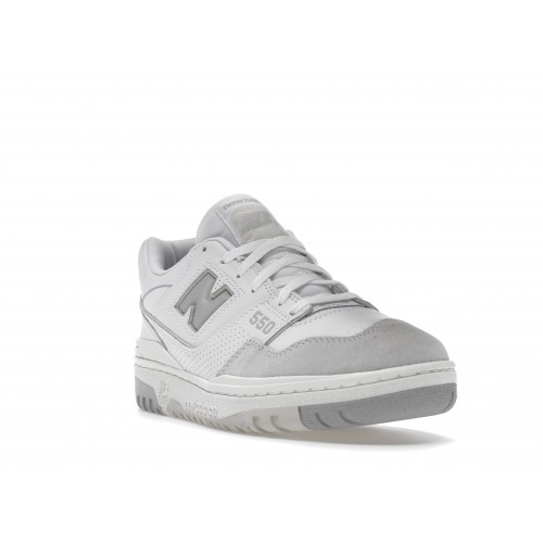 Кроссы New Balance 550 White Grey Grey - мужская сетка размеров