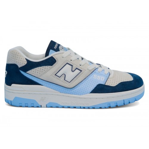 Кроссы New Balance 550 Navy Electric Sky - мужская сетка размеров