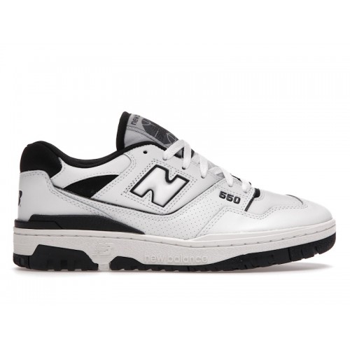 Кроссы New Balance 550 White Black - мужская сетка размеров