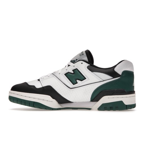 Кроссы New Balance 550 White Green Black - мужская сетка размеров