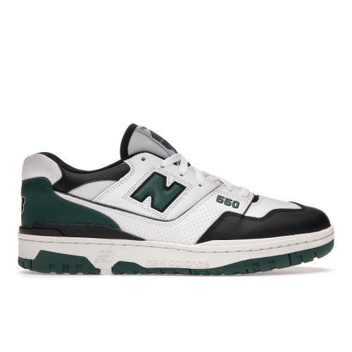 Кроссы New Balance 550 White Green Black - мужская сетка размеров