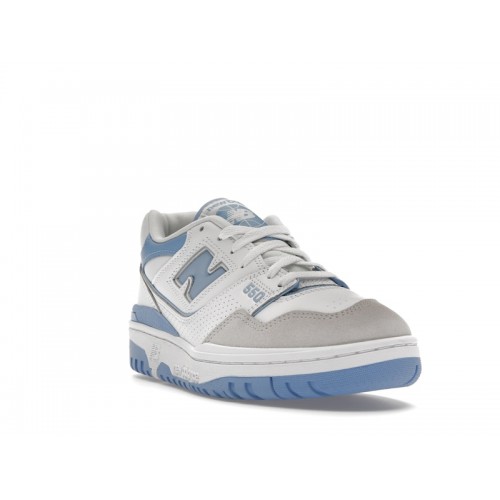 Кроссы New Balance 550 White Blue Haze Rain Cloud - мужская сетка размеров