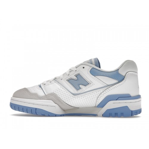 Кроссы New Balance 550 White Blue Haze Rain Cloud - мужская сетка размеров