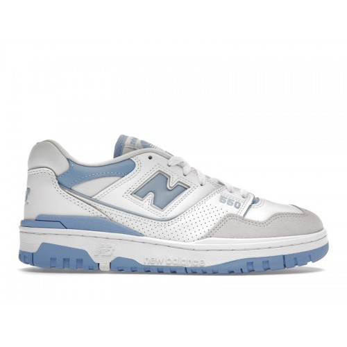 Кроссы New Balance 550 White Blue Haze Rain Cloud - мужская сетка размеров