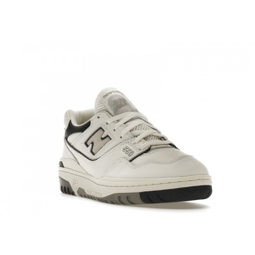 Кроссы New Balance 550 Cream Black - мужская сетка размеров