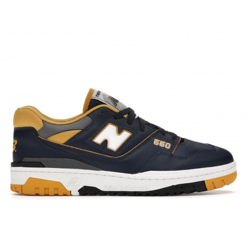 Кроссы New Balance 550 Navy Gold - мужская сетка размеров