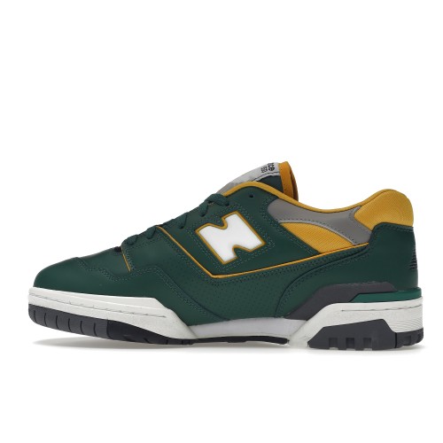 Кроссы New Balance 550 Dark Green Gold - мужская сетка размеров