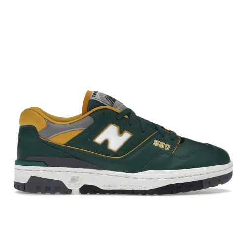 Кроссы New Balance 550 Dark Green Gold - мужская сетка размеров