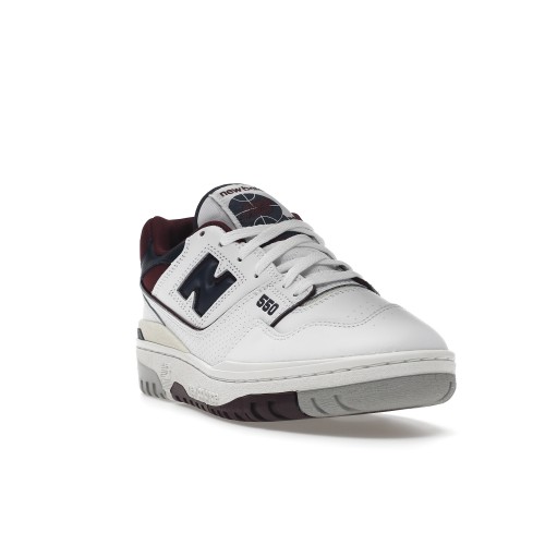 Кроссы New Balance 550 White Navy NB Burgundy - мужская сетка размеров