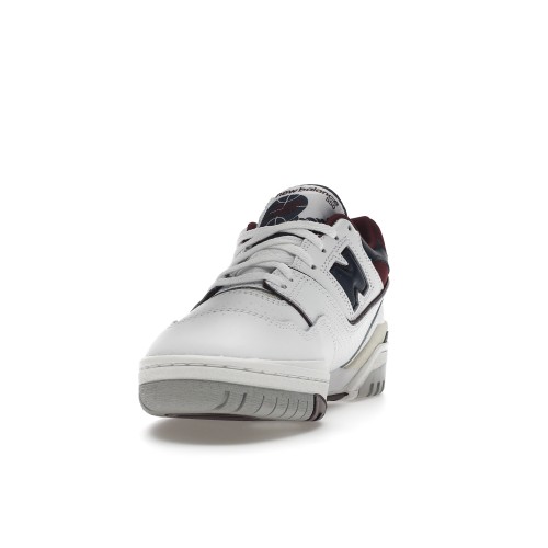 Кроссы New Balance 550 White Navy NB Burgundy - мужская сетка размеров