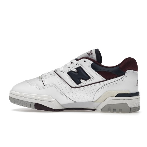 Кроссы New Balance 550 White Navy NB Burgundy - мужская сетка размеров