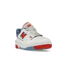 New Balance 550 White True Red Atlantic Blue
