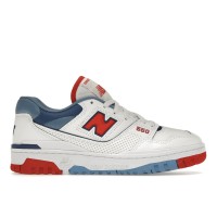 New Balance 550 White True Red Atlantic Blue