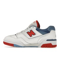 New Balance 550 White True Red Atlantic Blue