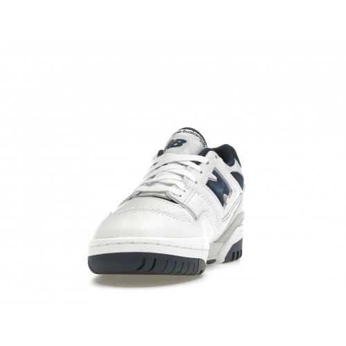 Кроссы New Balance 550 White NB Navy - мужская сетка размеров