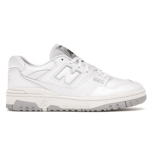 Кроссы New Balance 550 White Grey - мужская сетка размеров