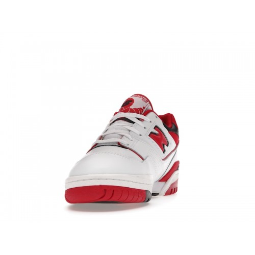 Кроссы New Balance 550 White Red - мужская сетка размеров