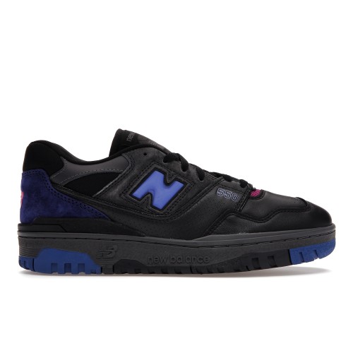 Кроссы New Balance 550 Black Pink Purple - мужская сетка размеров