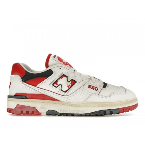 Кроссы New Balance 550 Vintage Pack Team Red - мужская сетка размеров