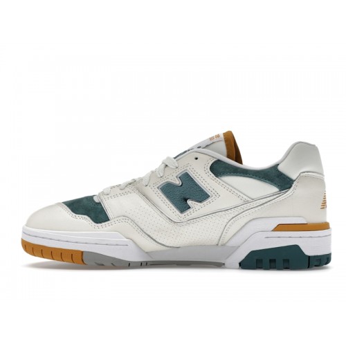 Кроссы New Balance 550 Green Mustard - мужская сетка размеров