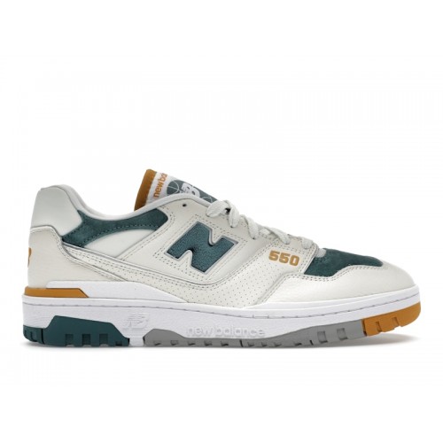 Кроссы New Balance 550 Green Mustard - мужская сетка размеров