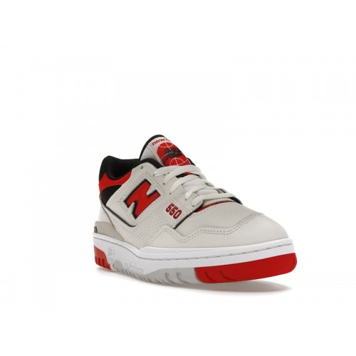 Кроссы New Balance 550 Sea Salt True Red - мужская сетка размеров