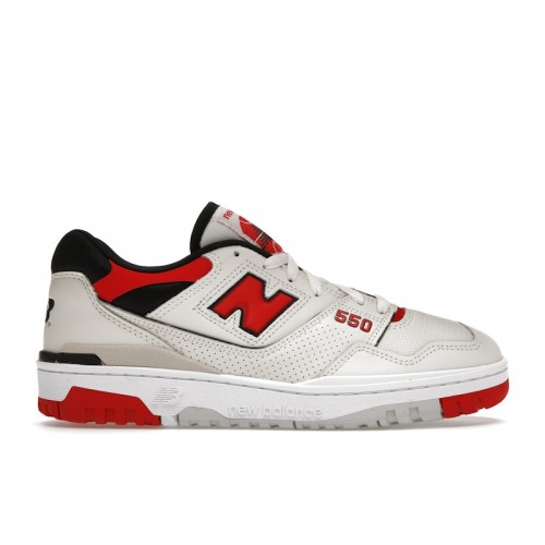 Кроссы New Balance 550 Sea Salt True Red - мужская сетка размеров