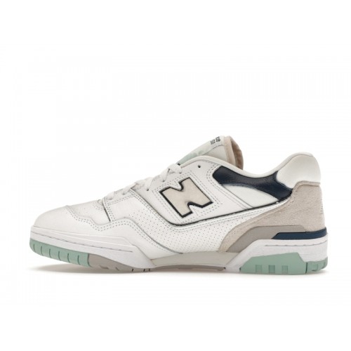 Кроссы New Balance 550 White Winter Fog Navy - мужская сетка размеров