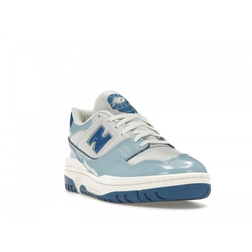 Кроссы New Balance 550 Chrome Blue Patent - мужская сетка размеров