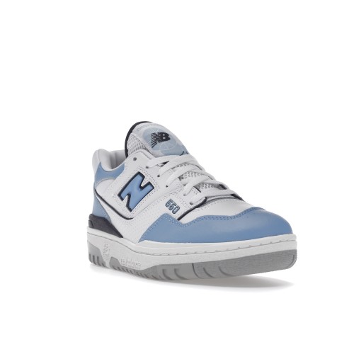Кроссы New Balance 550 White Carolina Blue - мужская сетка размеров