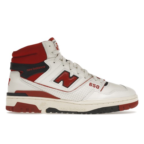 Кроссы New Balance 650R Aime Leon Dore White Red - мужская сетка размеров