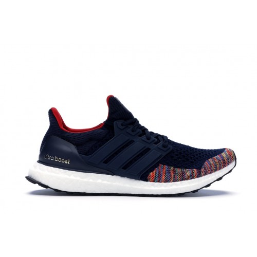 Кроссы adidas Ultra Boost 1.0 Multi-Color Toe Navy - мужская сетка размеров