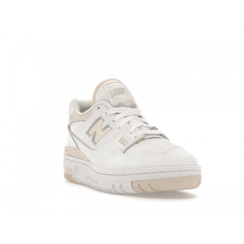Кроссы New Balance 550 White Linen (W) - женская сетка размеров