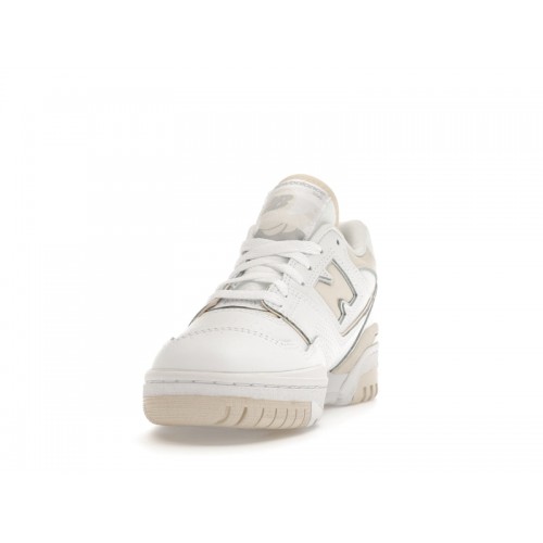 Кроссы New Balance 550 White Linen (W) - женская сетка размеров