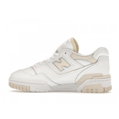 Кроссы New Balance 550 White Linen (W) - женская сетка размеров